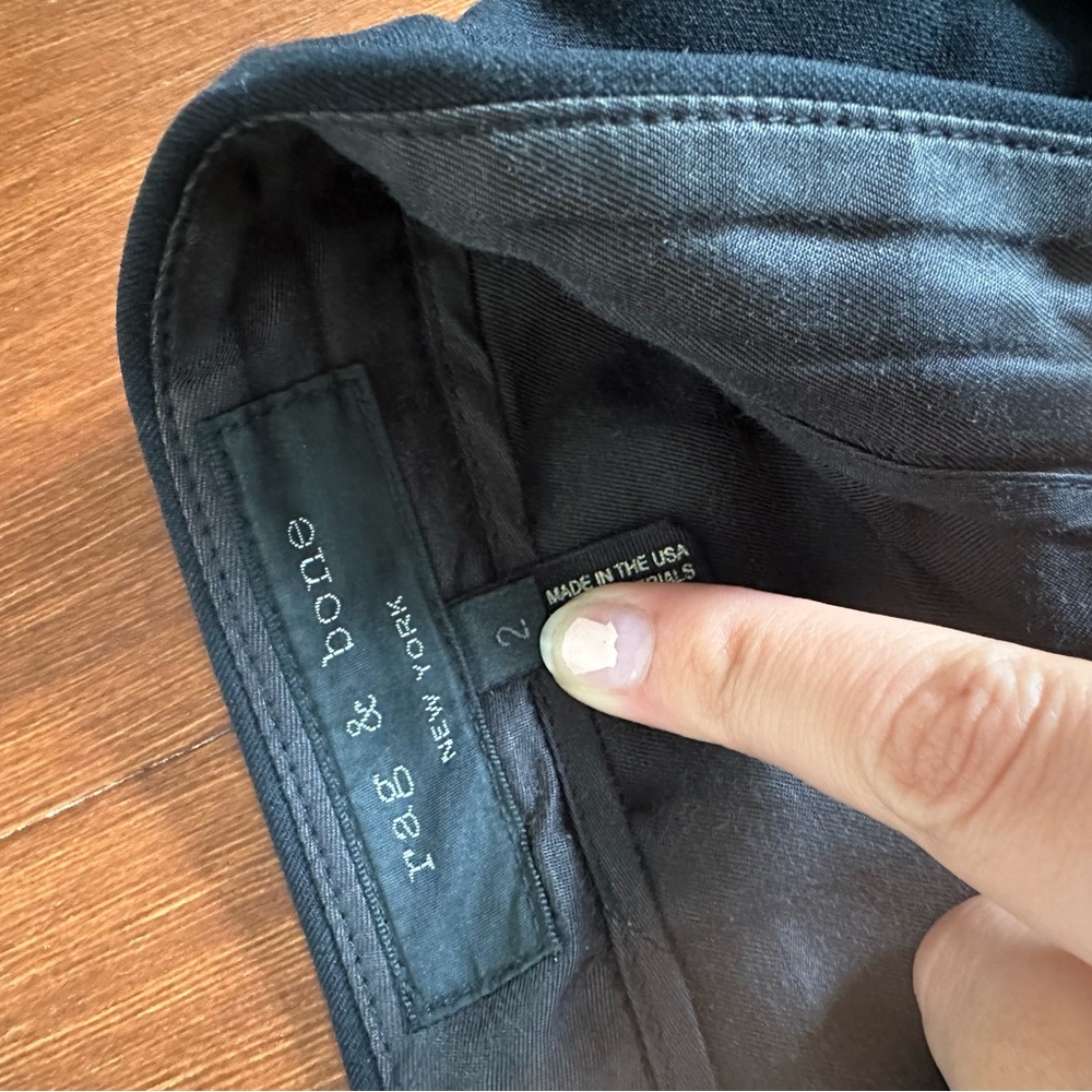 rag&bone Black Sullivan Trousers - Picture 3 of 4
